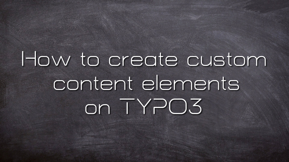 Create simple content elements